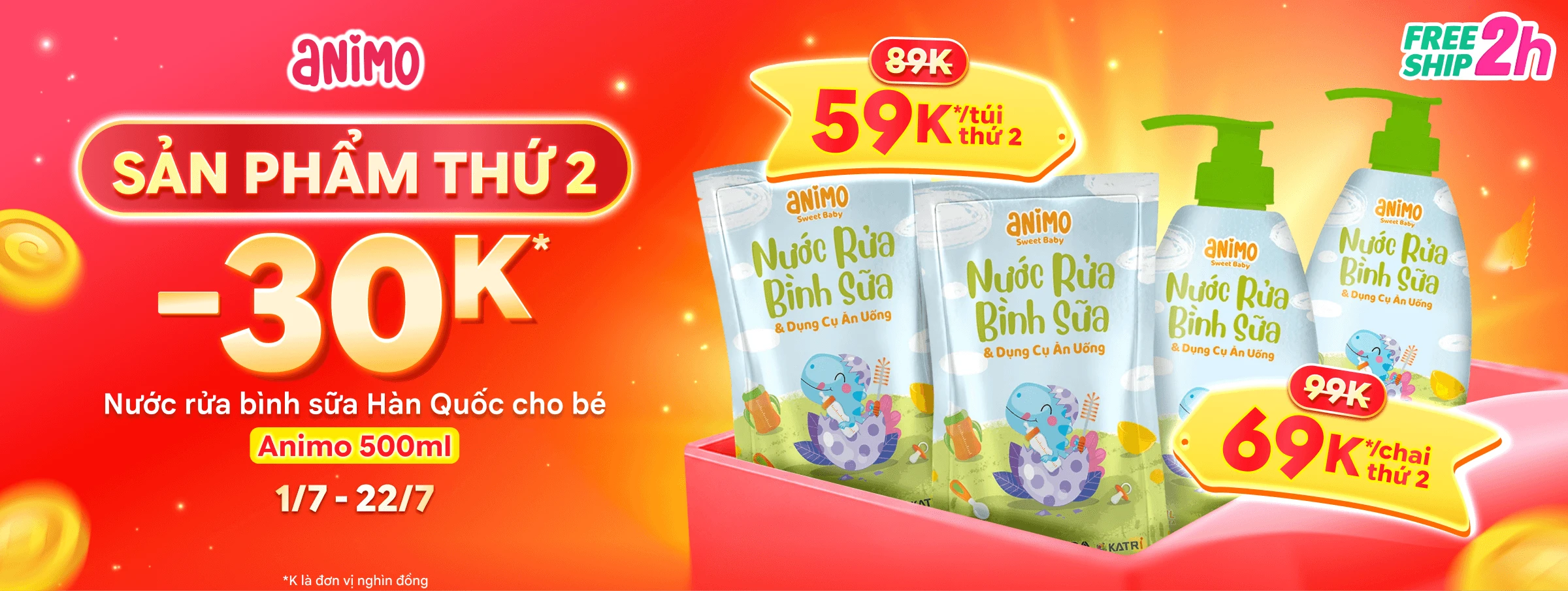 Rửa bình Animo