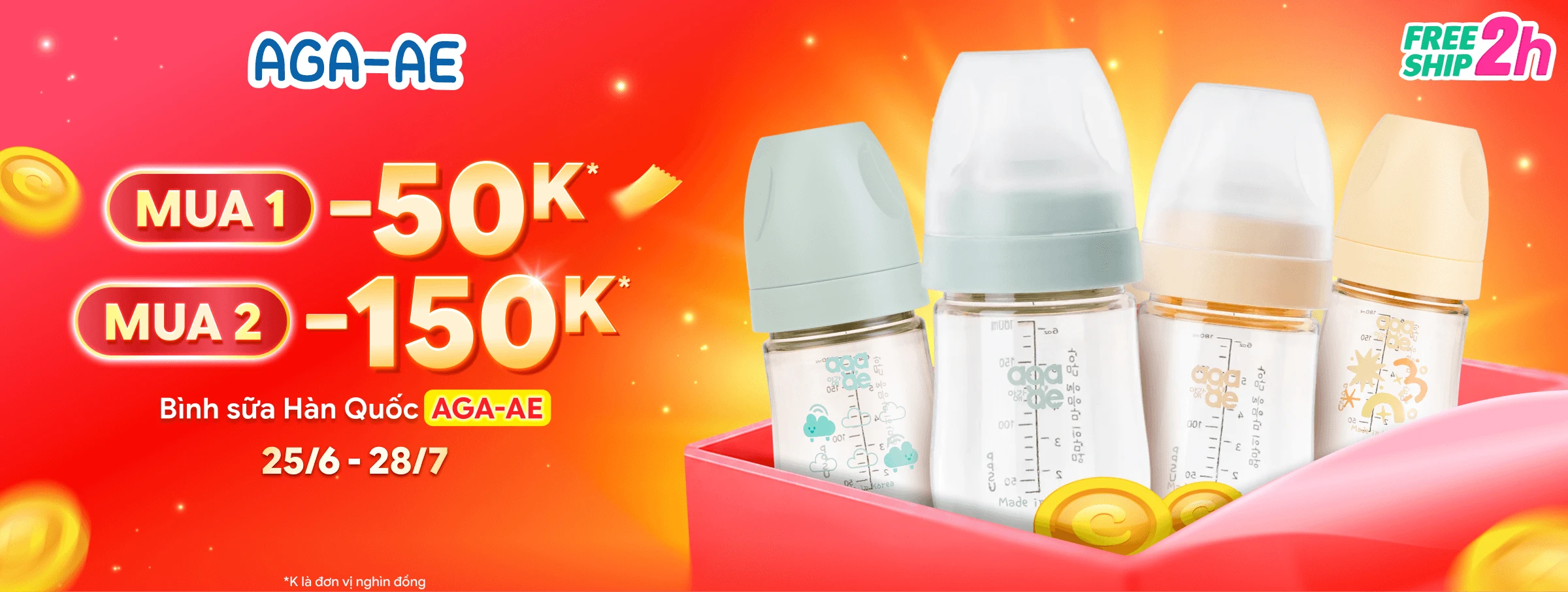 Banner Bình sữa Aga-ae
