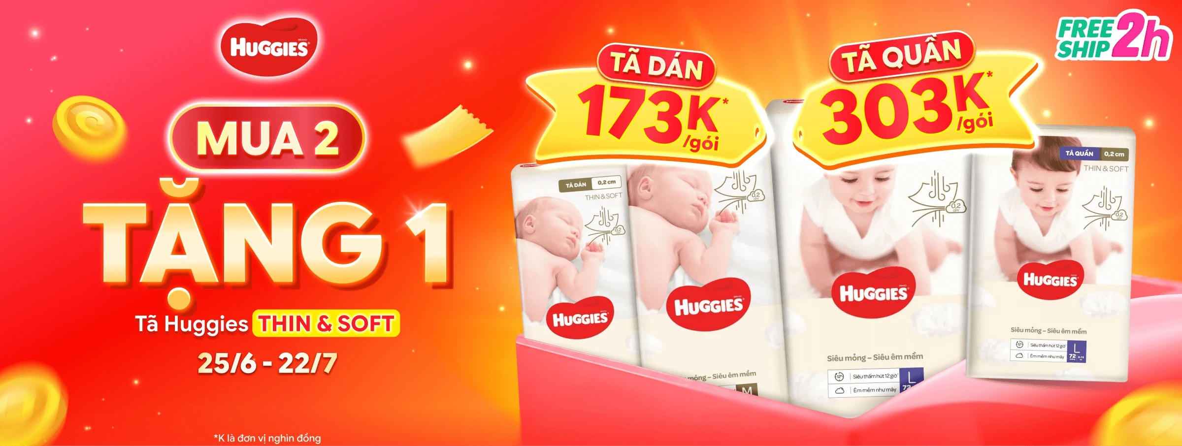 Huggies Thin and soft 1