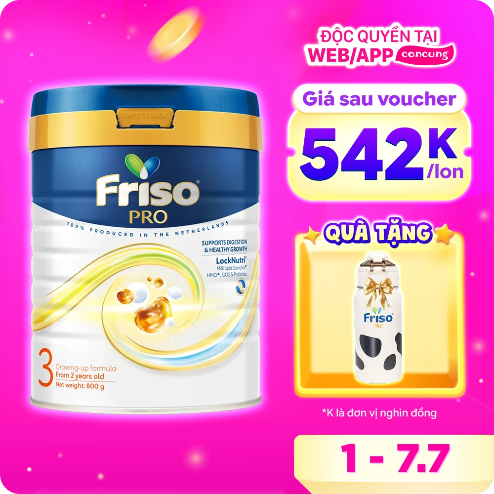 SPDDCT Friso Pro 3, 800g (trên 2 tuổi)