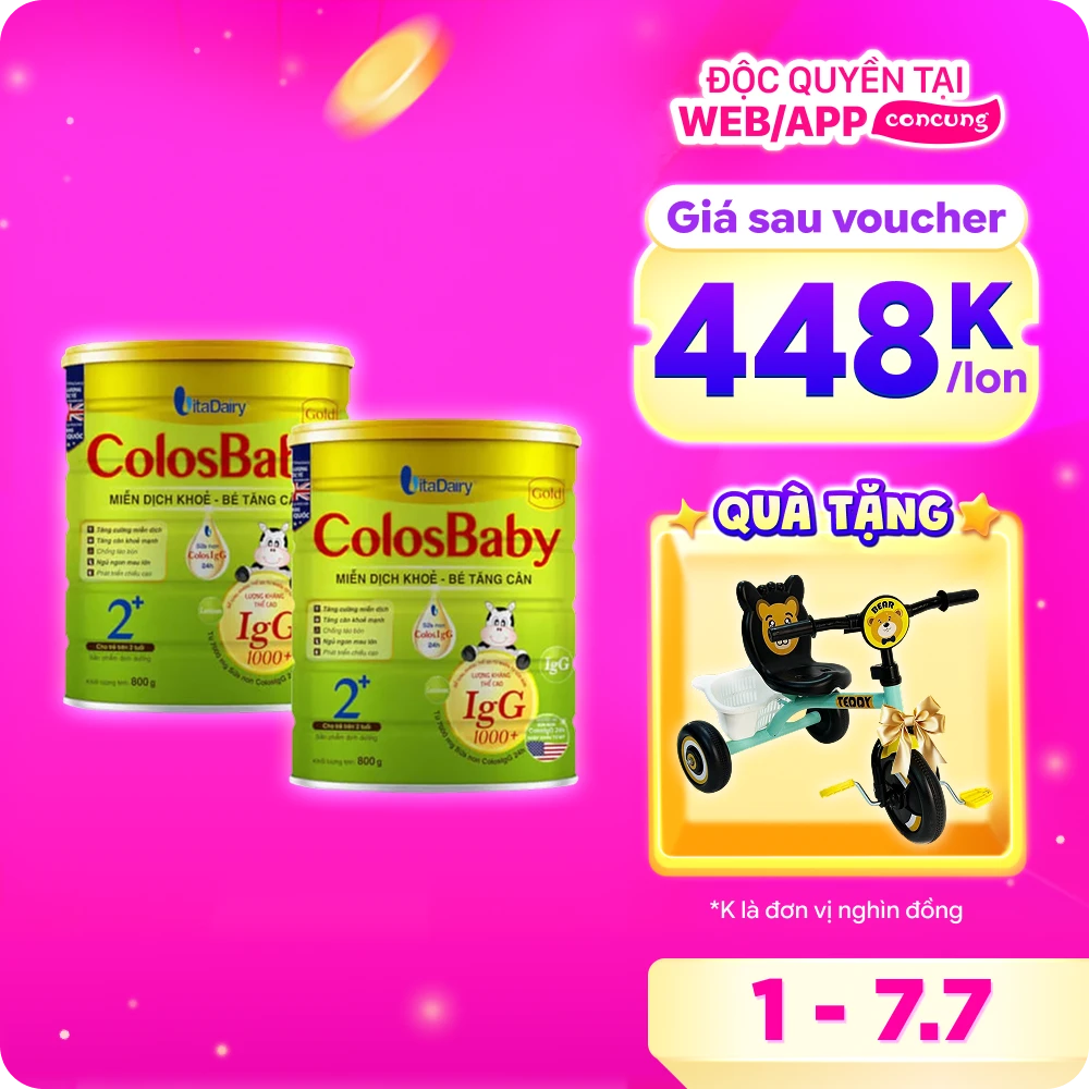 Combo 2 Sữa COLOSBABY GOLD 2 800G