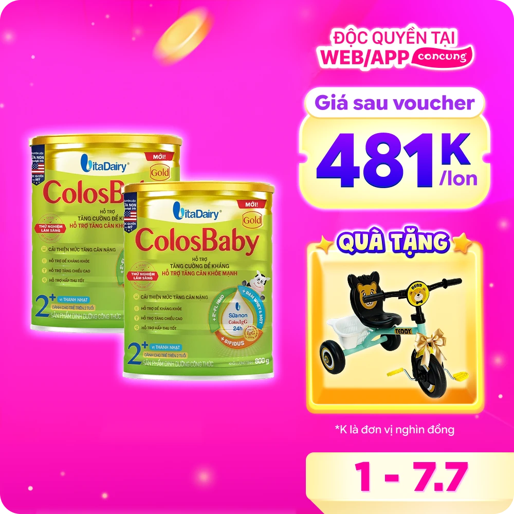 Combo 2 Sữa ColosBaby Gold 2+ 800g - S (Trên 2 tuổi)