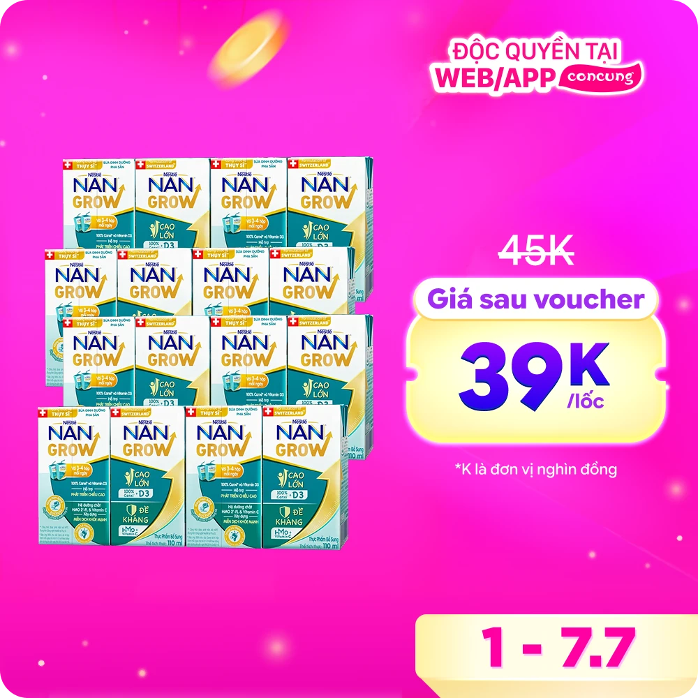 Thực phẩm bổ sung Nestlé NANGROW 9 (4x110ml)