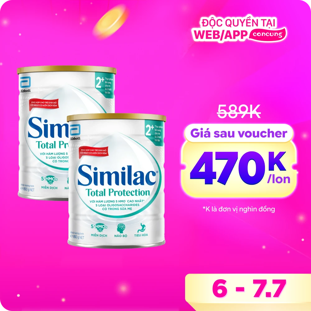 Combo 2 Sữa Similac Total Protection 4 900g (2 - 6 tuổi)