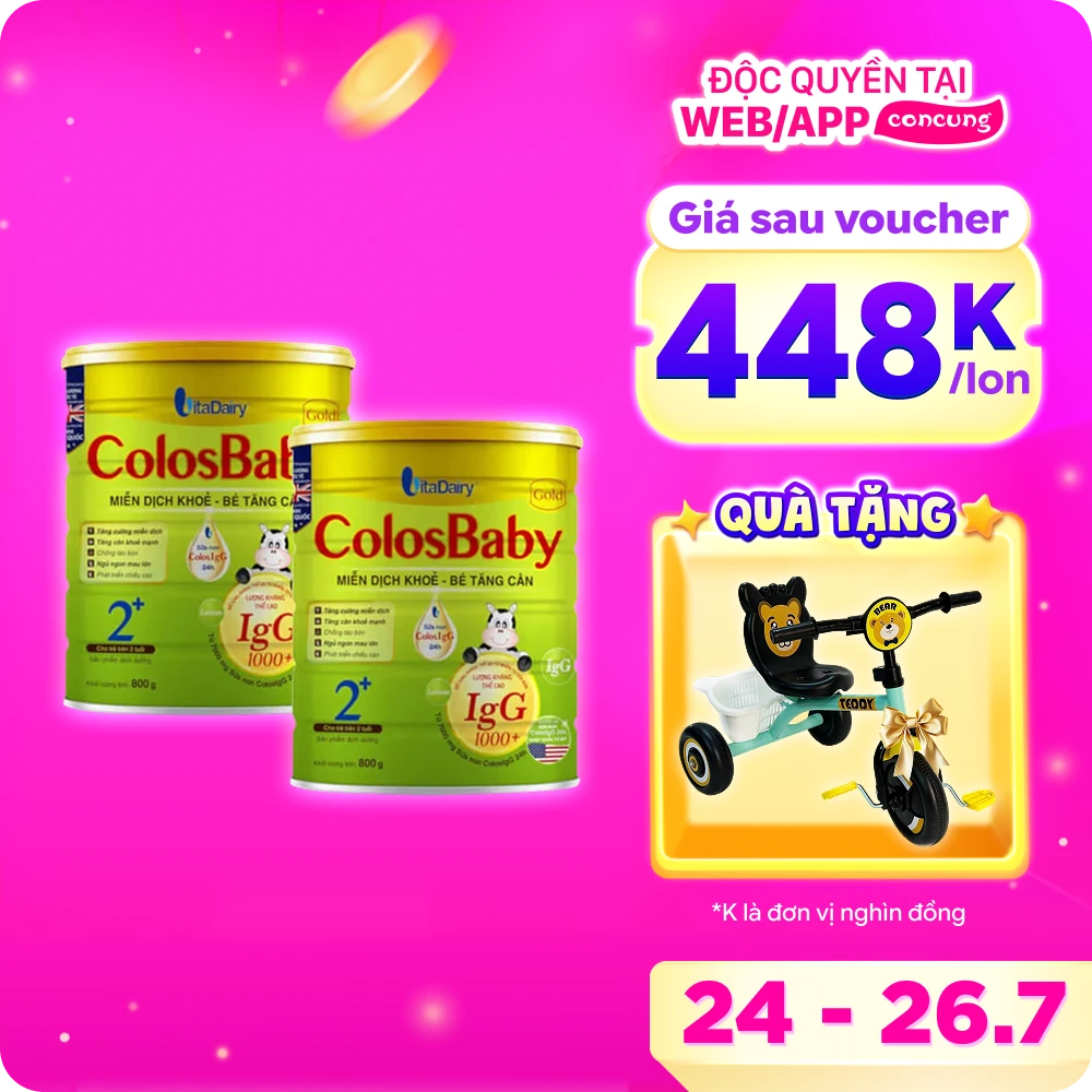 Combo 2 Sữa COLOSBABY GOLD 2 800G