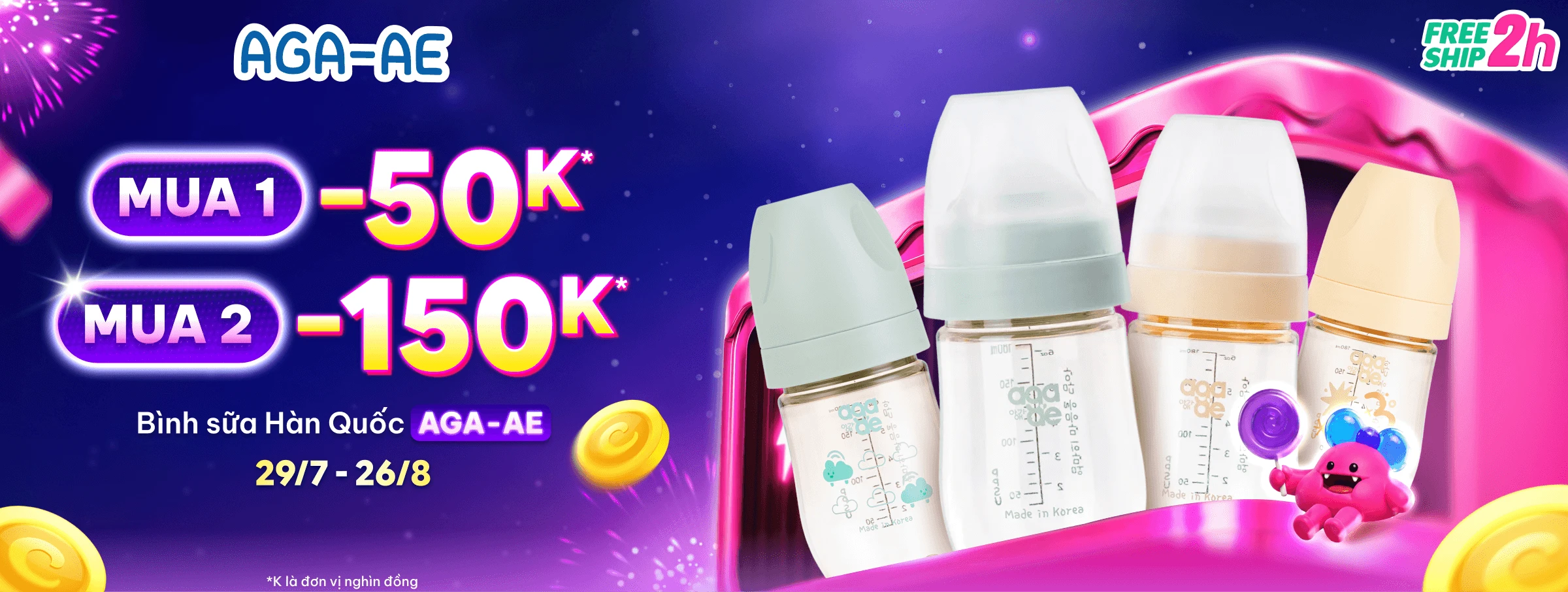 Banner Bình sữa Aga-ae