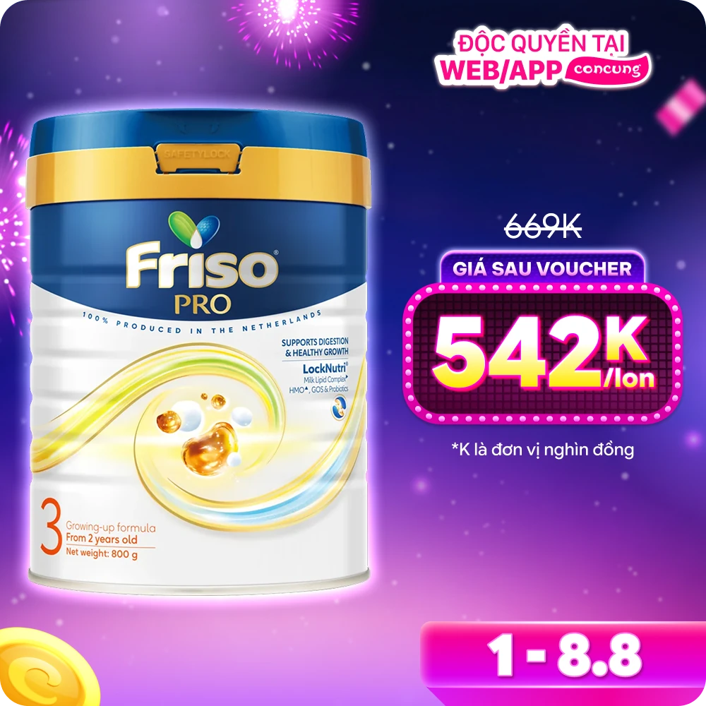 SPDDCT Friso Pro 3, 800g (trên 2 tuổi)