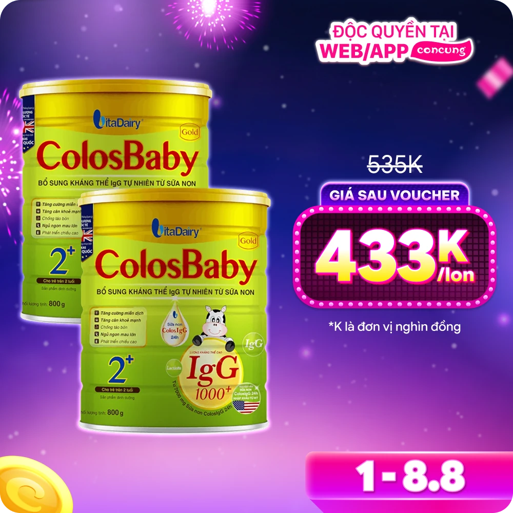Combo 2 Sữa COLOSBABY GOLD 2 800G
