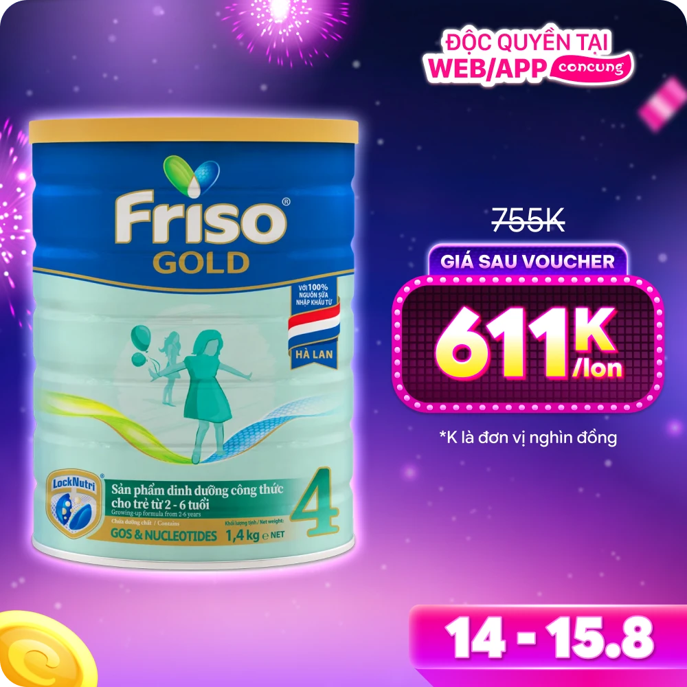 Sữa Friso Gold số 4 1400g (2-6 tuổi)