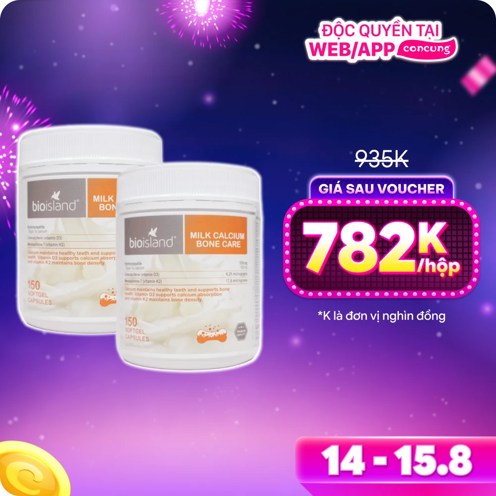 Thực phẩm bảo vệ sức khỏe BioIsland Milk Calcium Bone Care