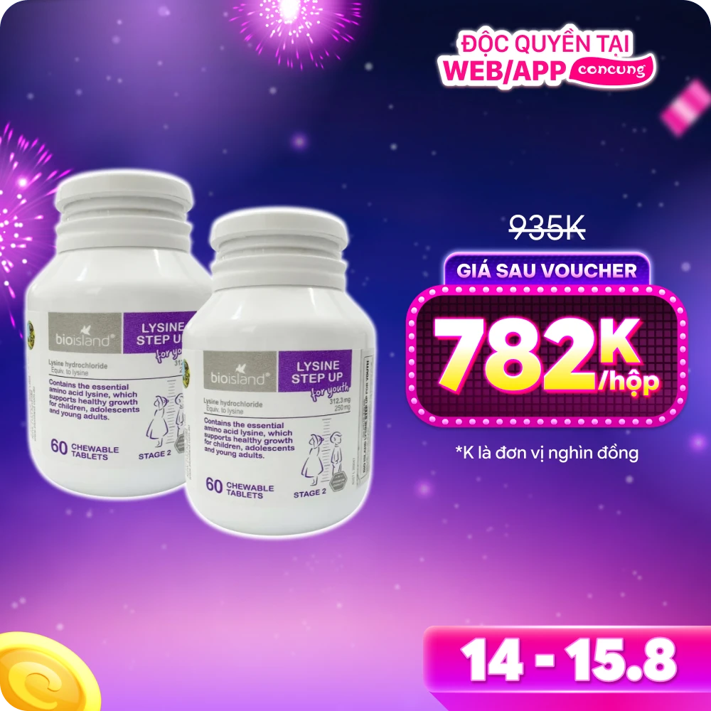 TPBVSK Lysine cho trẻ em 60 viên (Lysine Step up for Young)