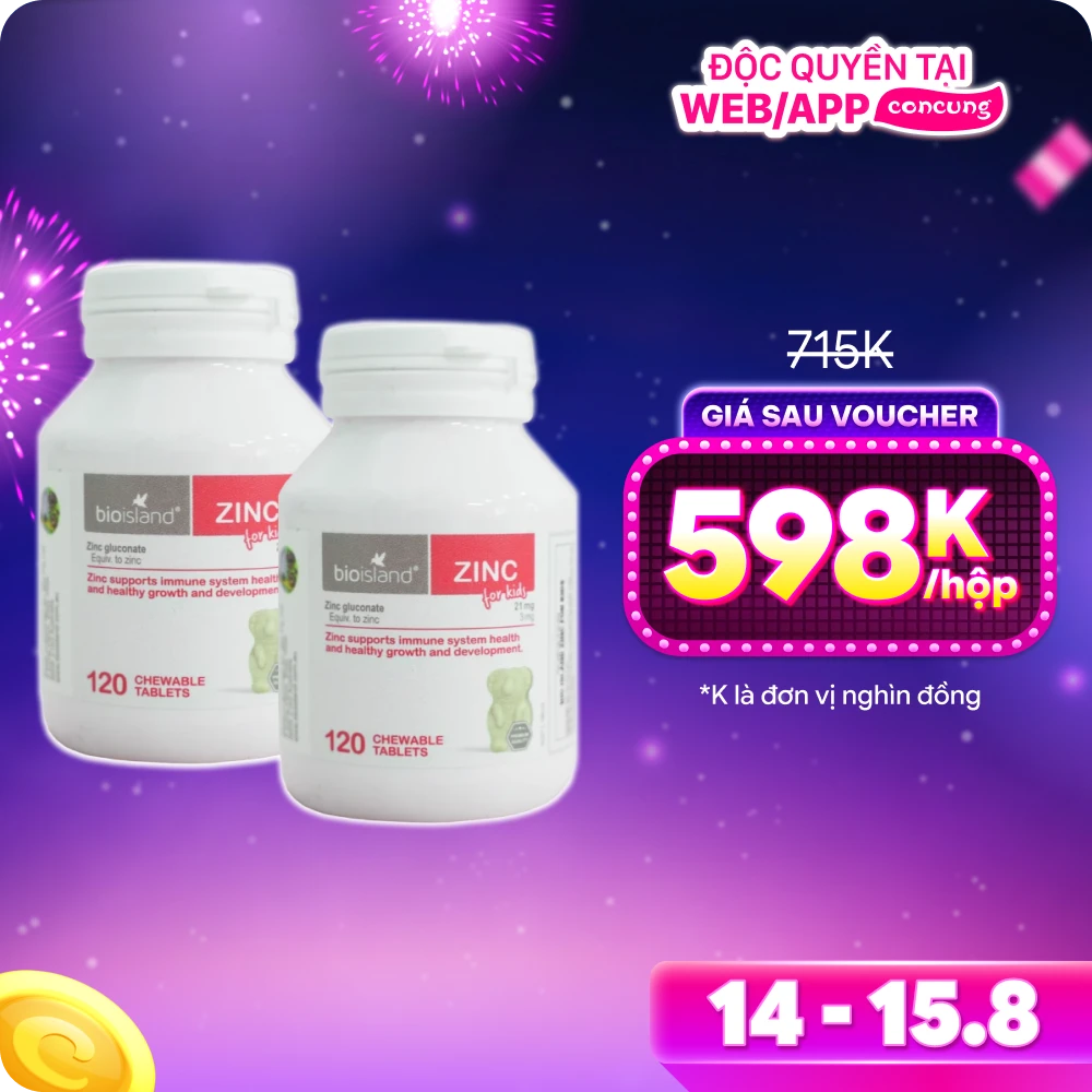 TPBVSK kẽm cho trẻ em 120 viên (Zinc for Kids)