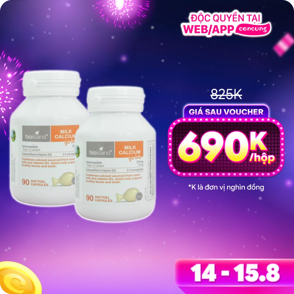 TPBVSK Canxi cho trẻ em 90 viên (Milk Calcium for Kids)