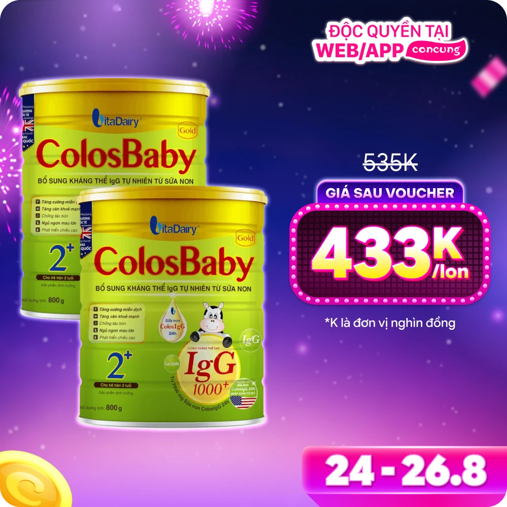 Combo 2 Sữa COLOSBABY GOLD 2 800G
