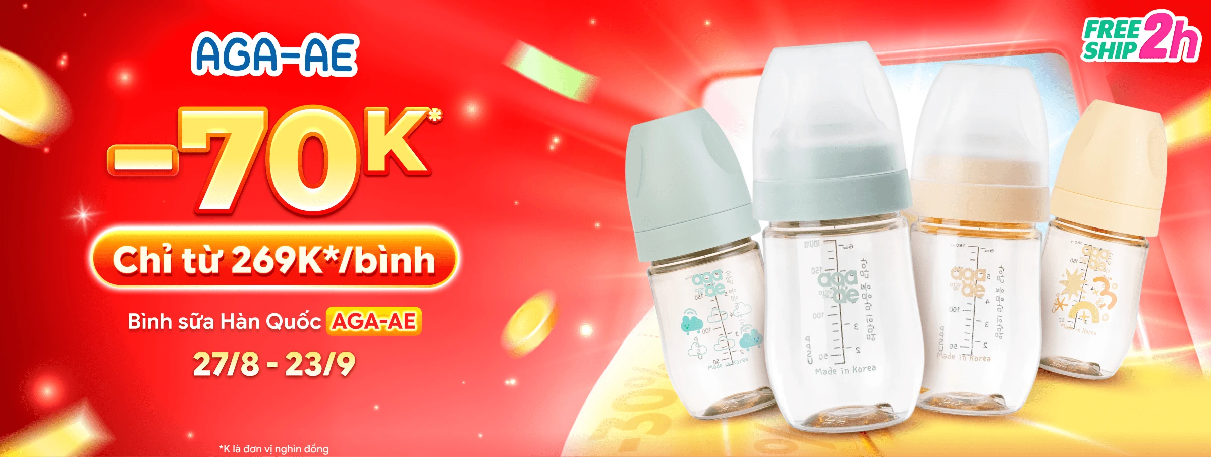Banner Bình sữa Aga-ae