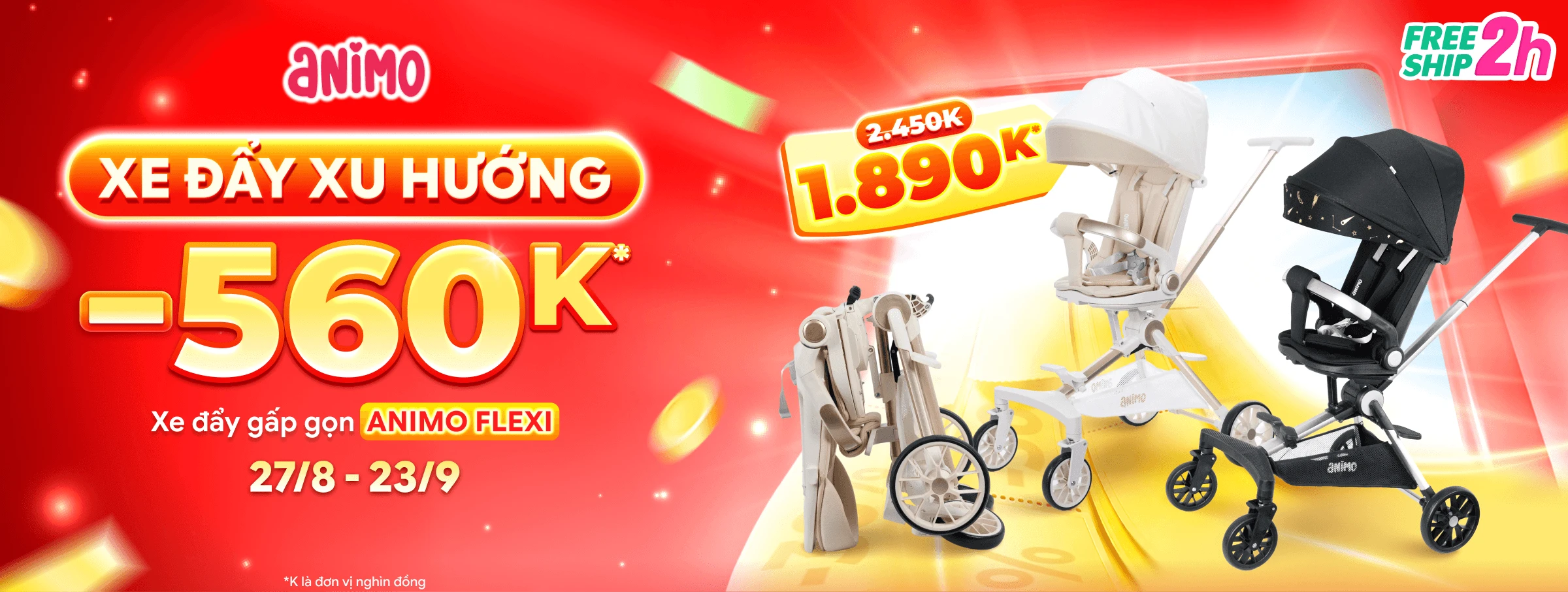 Xe đẩy Animo Flexi