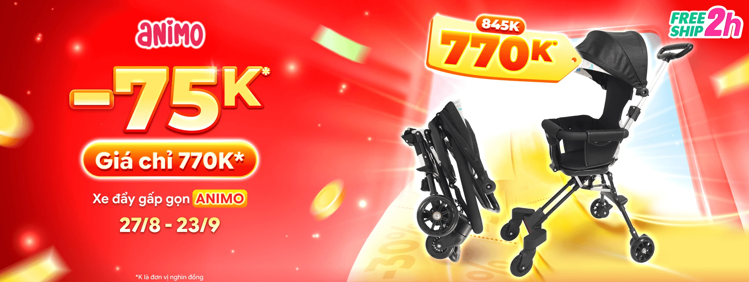 Xe đẩy Animo Compact