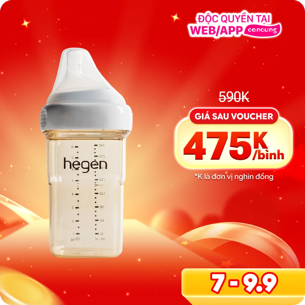 Bình sữa Hegen PPSU 240ml (3-6M)