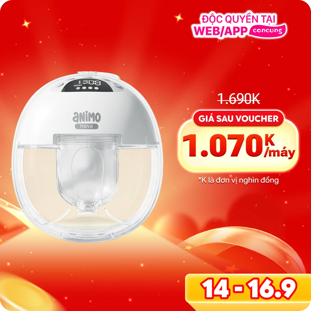 Máy hút sữa rảnh tay gọn nhẹ Animo Nova S37