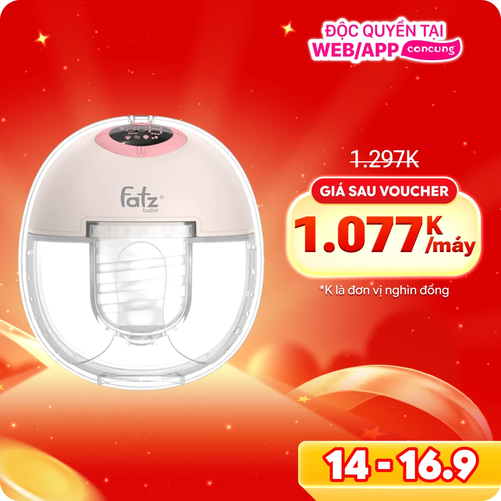 Máy hút sữa điện rảnh tay không dây  Fatzbaby Freemax 12 FB1232TP