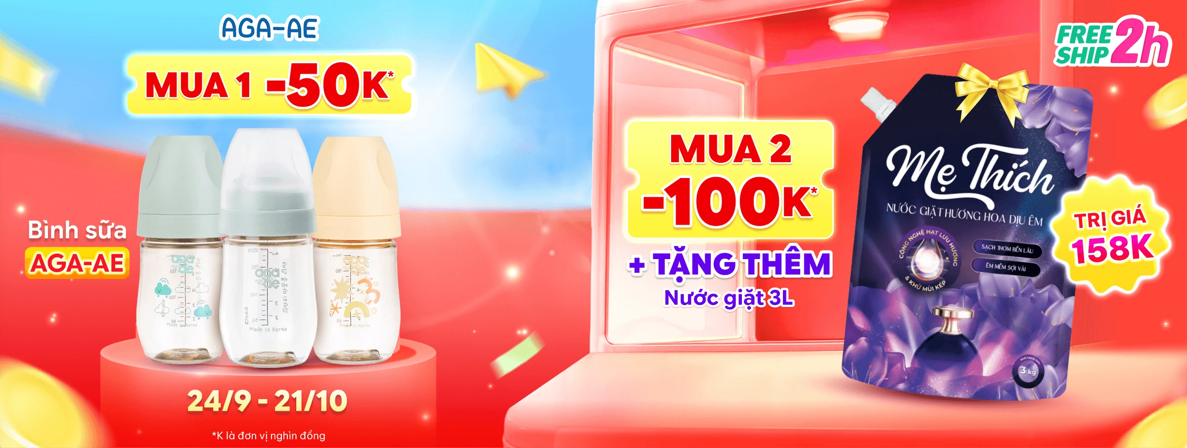 Banner Bình sữa Aga-ae