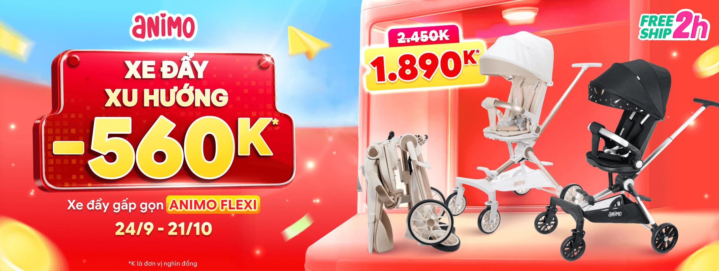 Xe đẩy Animo Flexi
