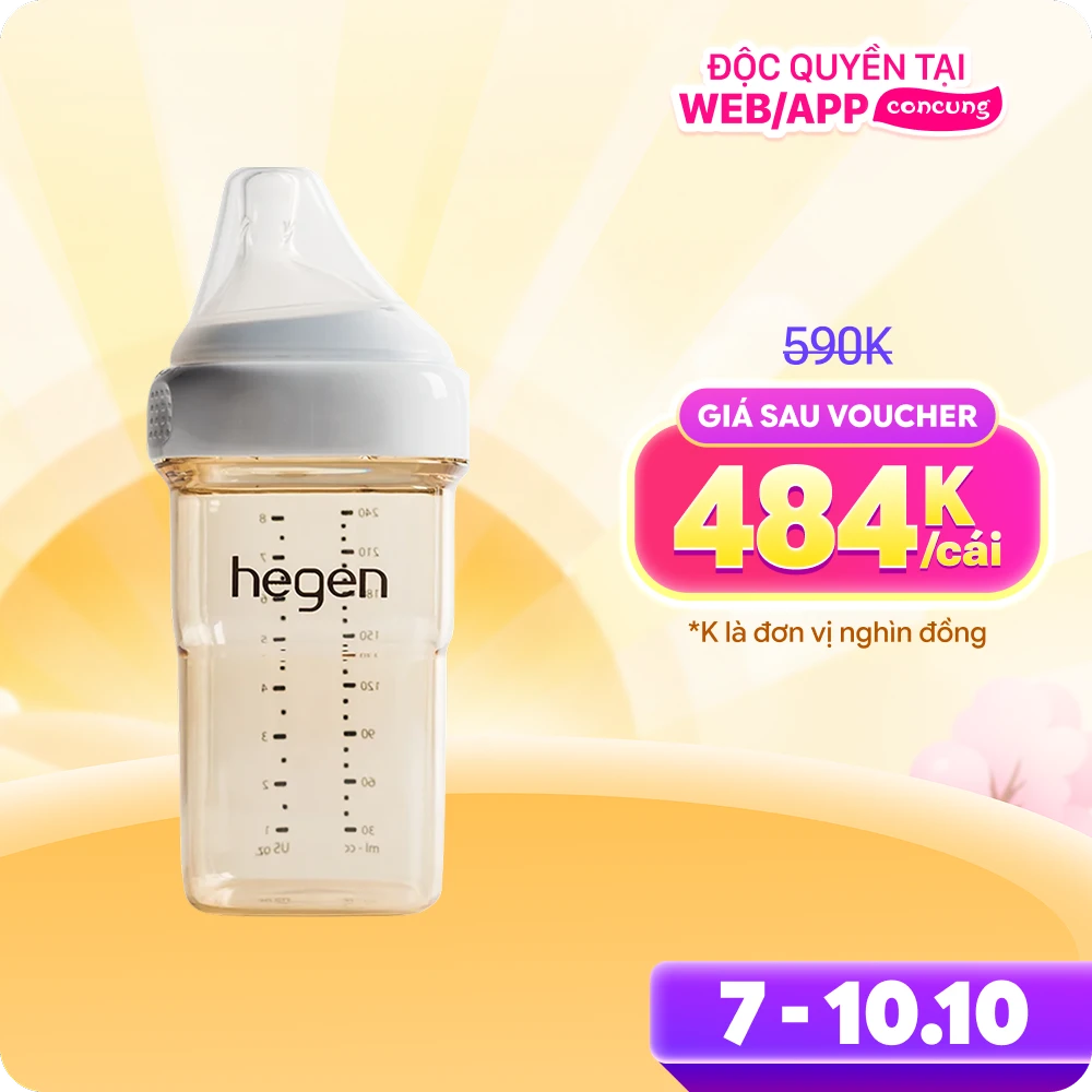 Bình sữa Hegen PPSU 240ml (3-6M)