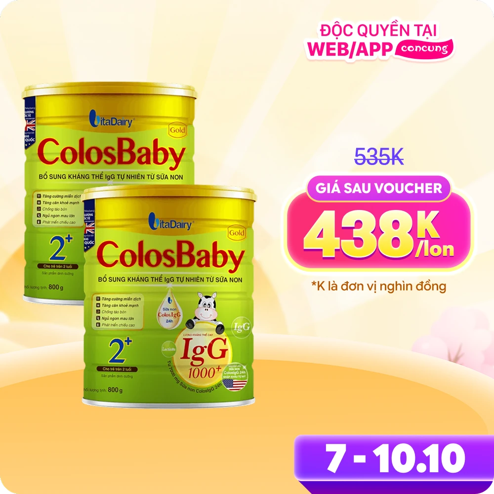 Combo 2 Sữa COLOSBABY GOLD 2 800G