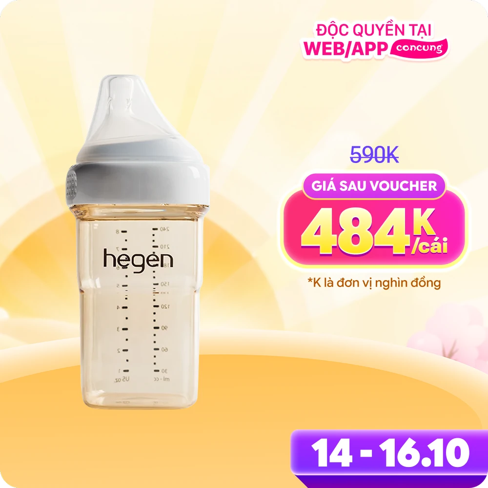 Bình sữa Hegen PPSU 240ml (3-6M)