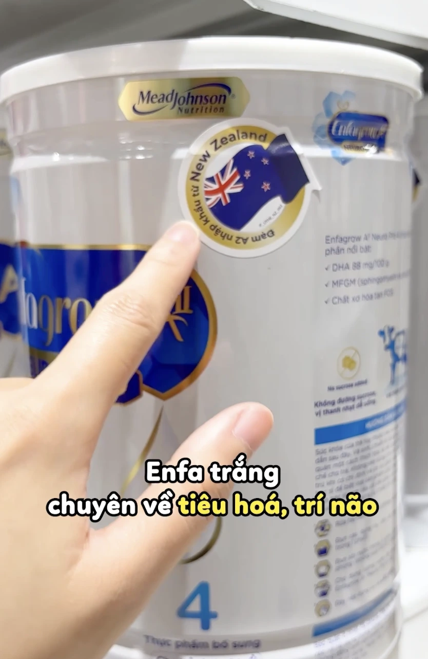 Enfa trắng nhập khẩu New Zealand chuyên về tiêu hoá và trí não 