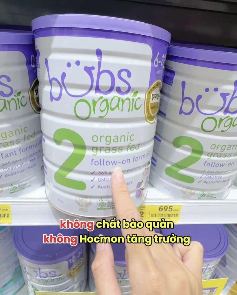 Hàng organic chuẩn Úc, không hocmon tăng trưởng, không chất bảo quản