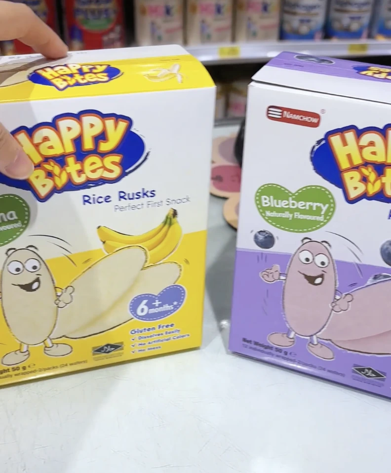 Bánh gạo Happy Bites này thuộc top bán siêu chạy nhà Con Cưng luôn ạ