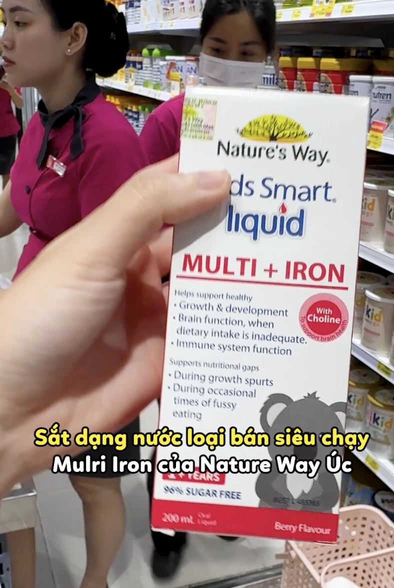 Thực phẩm bảo vệ sức khỏe Nature\'s Way Kids Smart Multi Iron Liquid