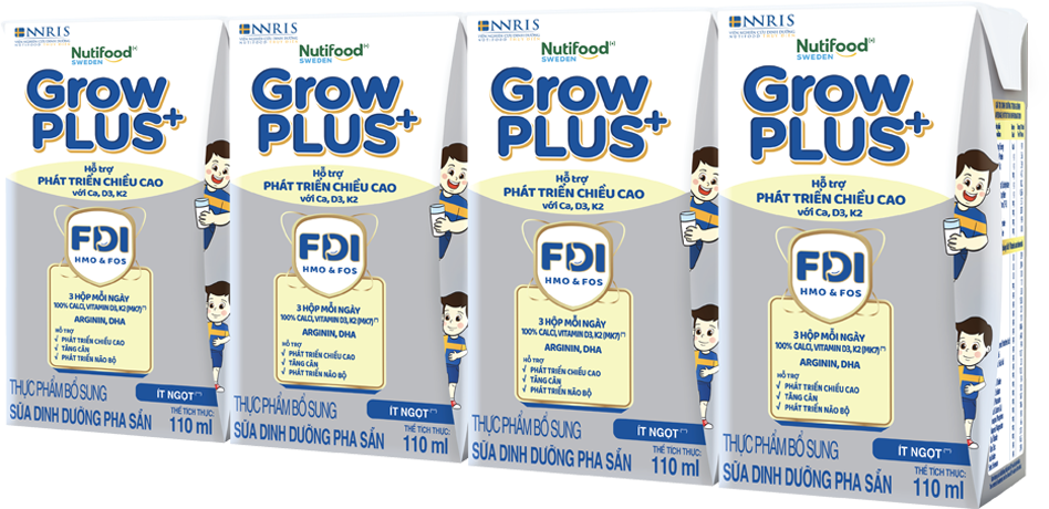 Sản phẩm dinh dưỡng công thức GrowPLUS+ (Bạc), 4x110ml (trên 1 tuổi)