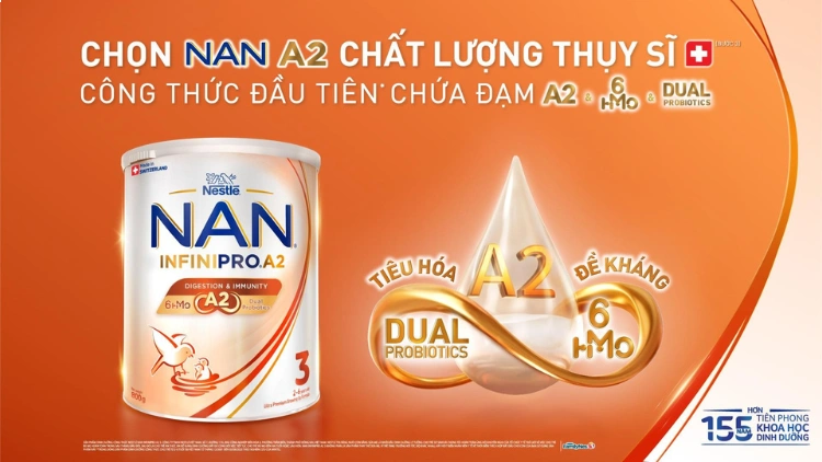 Sữa NAN A2 Thụy Sĩ đang b&aacute;n tại Con Cưng