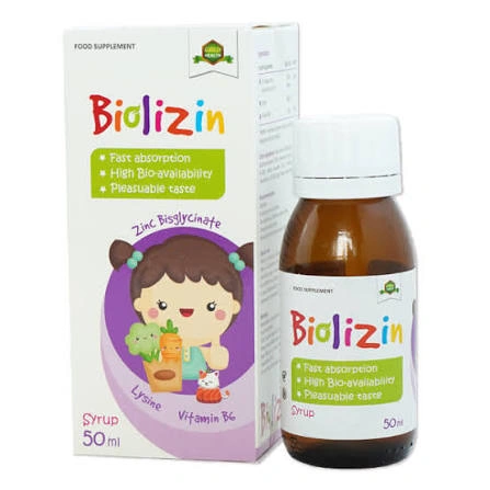 Biolizin nổi bật với th&agrave;nh phần kẽm Bisglycinate dễ hấp thu.