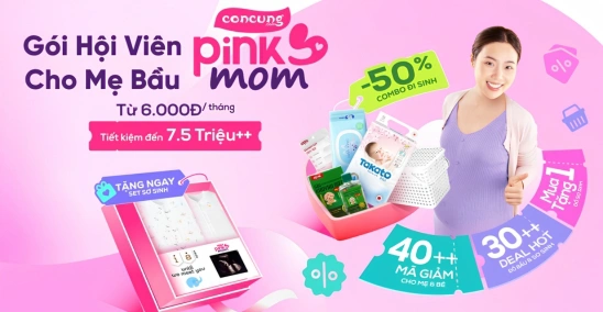 Pink Mom l&agrave; g&oacute;i hội vi&ecirc;n của Con Cưng d&agrave;nh ri&ecirc;ng cho Mẹ Bầu v&agrave; Mẹ Sau Sinh
