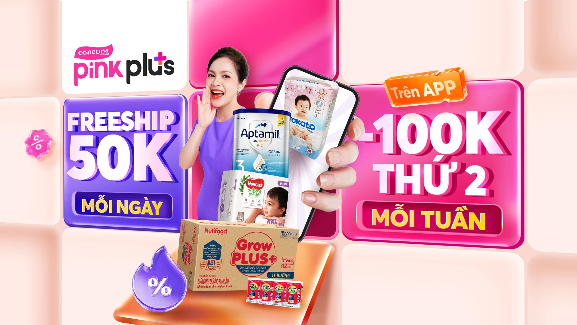 g&oacute;i hội vi&ecirc;n con cưng pink plus
