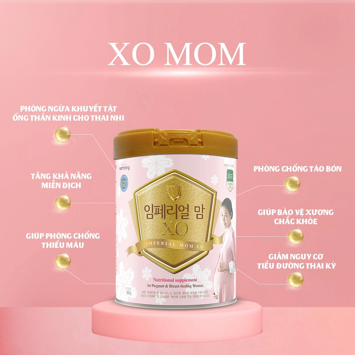 Sữa bầu XO Mom GT 800g (Ảnh: Con Cưng)