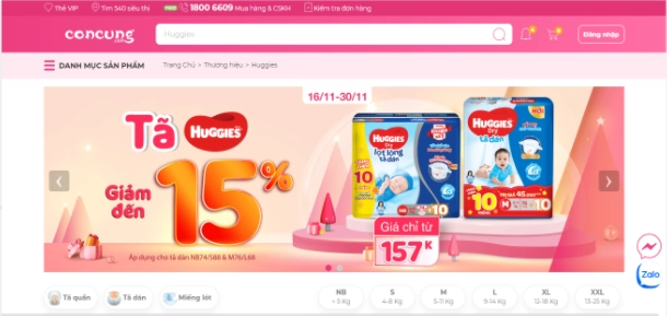    Tã quần siêu cao cấp Huggies Platinum Nature Made (Nguồn: Internet)