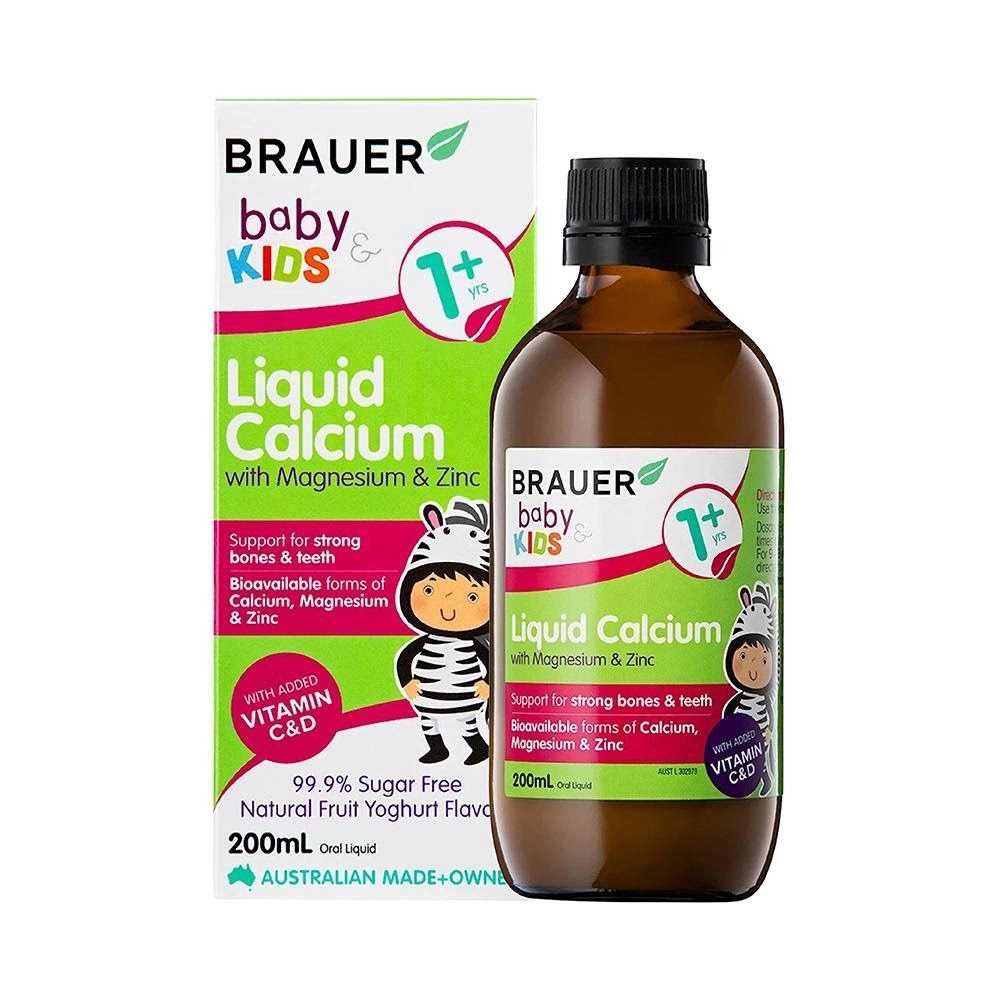    Siro bổ sung Canxi, Maggie và Kẽm Brauer Baby & Kids Liquid Calcium with Magnesium and Zinc (Nguồn: Con Cưng)