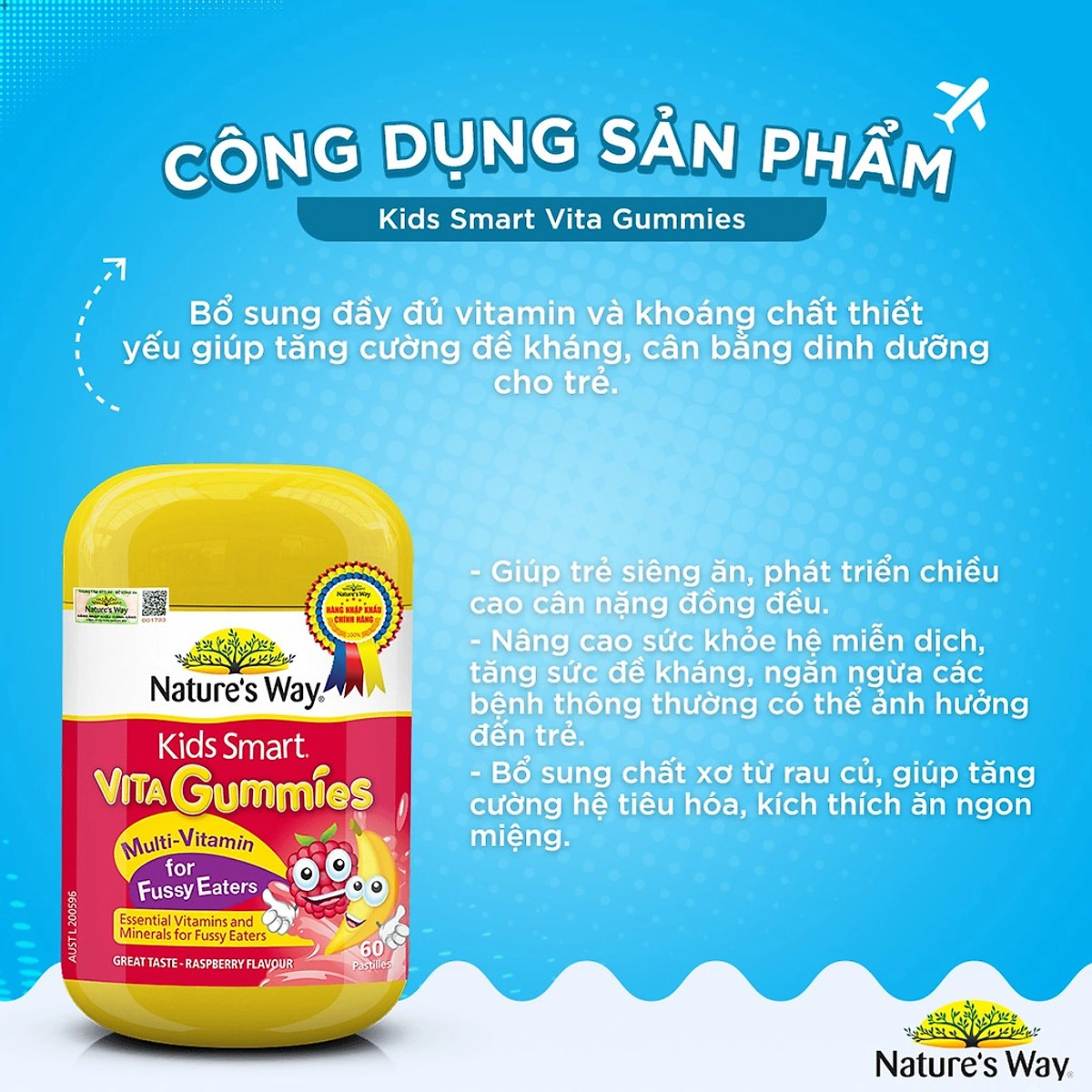 vitamin tổng hợp Nature's Way Vita Gummies Multi Vitamin For Fussy Eater