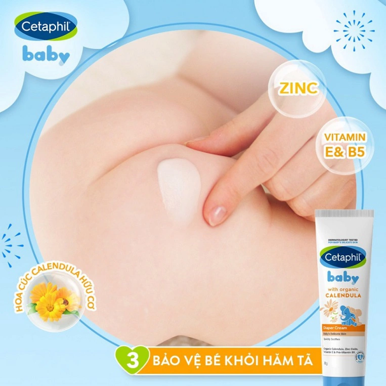 cải thiện hăm tã với kem Cetaphil cho bé