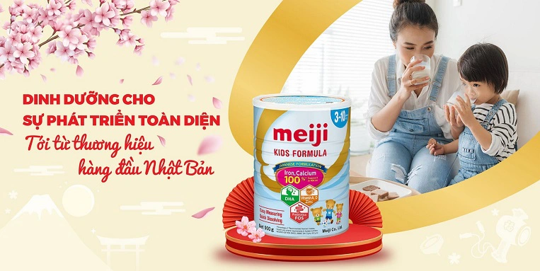 sữa meiji cho bé 3 tuổi tăng chiều cao