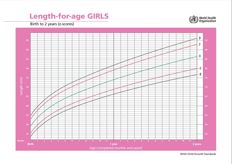 tiêu chuẩn chiều cao bé 2 tuổi theo WHO