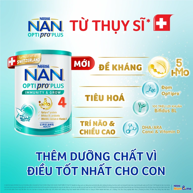 sữa nan chống táo bón cho trẻ trên 1 tuổi