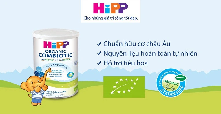 sữa hipp hữu cơ hỗ trợ tiêu hoá của bé