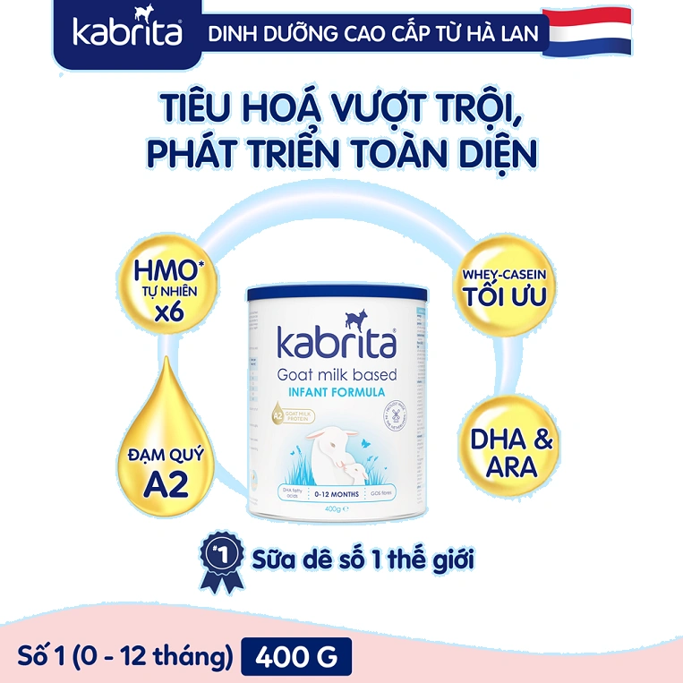 sữa dê kabrita chống táo bón cho bé