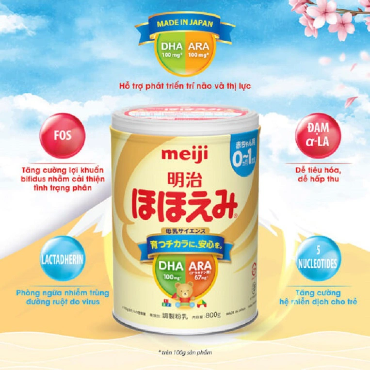 sữa meiji tốt cho hệ tiêu hoá