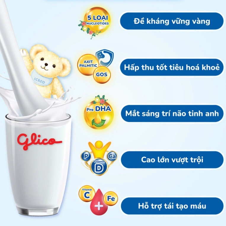 công dụng sữa glico icreo